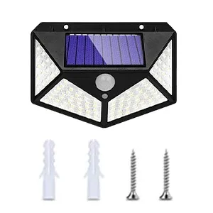 Projecteur solaire d'extérieur à détecteur de mouvement PIR, 100 LED étanche, pour jardin, cour et allée 6