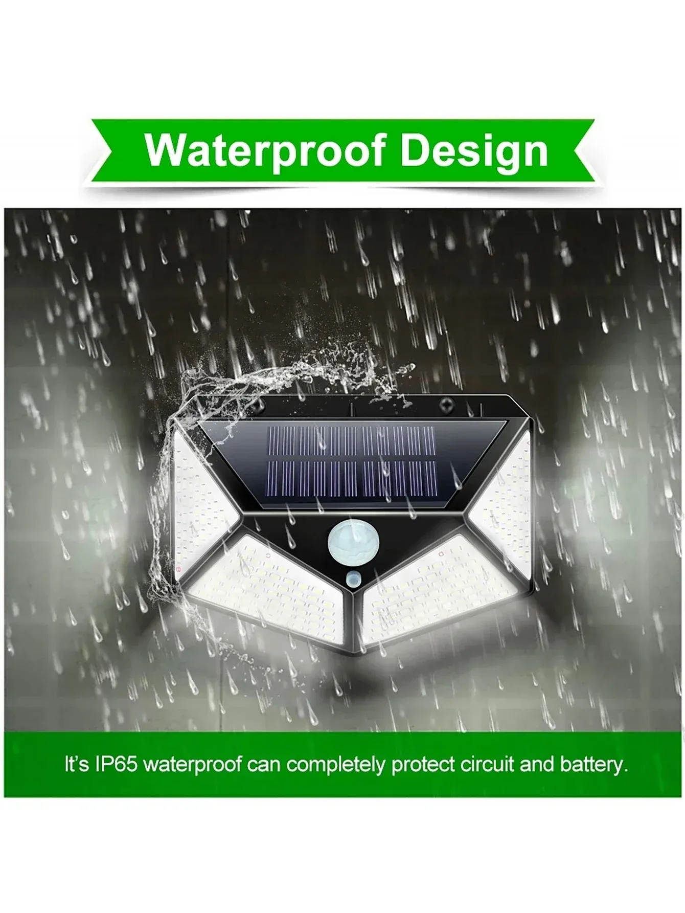 Lampe solaire vue de profil
