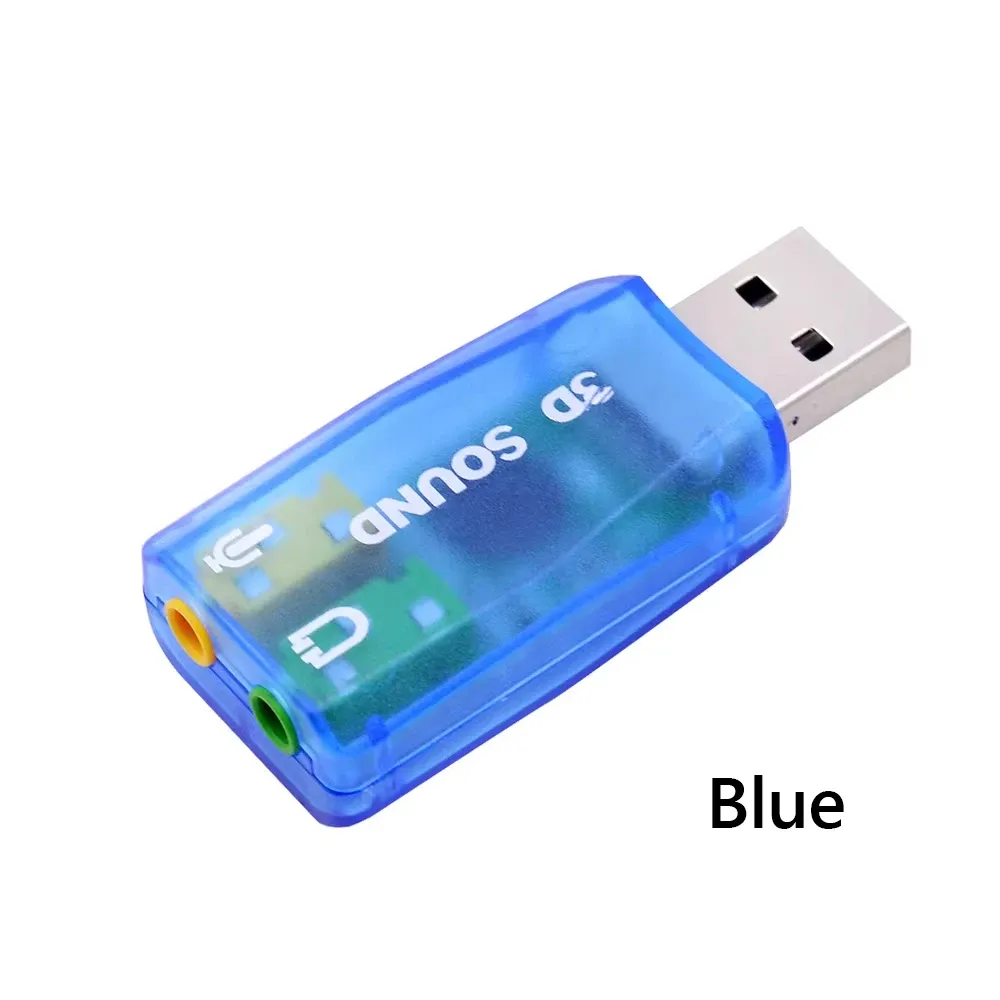 Carte son externe USB, adaptateur micro pour casque audio 3D, compatible PC de bureau, prise en charge du son tridimensionnel, Plug and Play 7