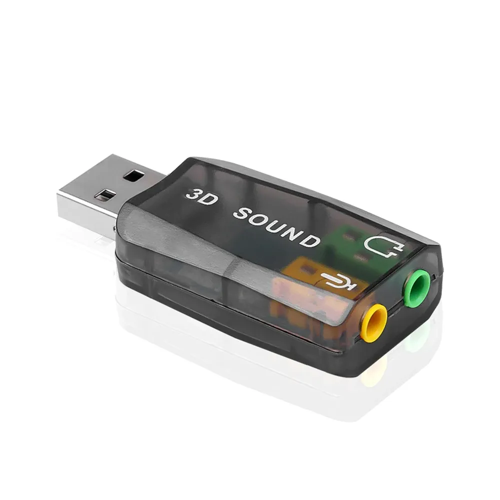 Carte son externe USB, adaptateur micro pour casque audio 3D, compatible PC de bureau, prise en charge du son tridimensionnel, Plug and Play 9
