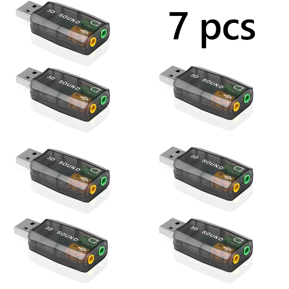 Carte son externe USB, adaptateur micro pour casque audio 3D, compatible PC de bureau, prise en charge du son tridimensionnel, Plug and Play 14