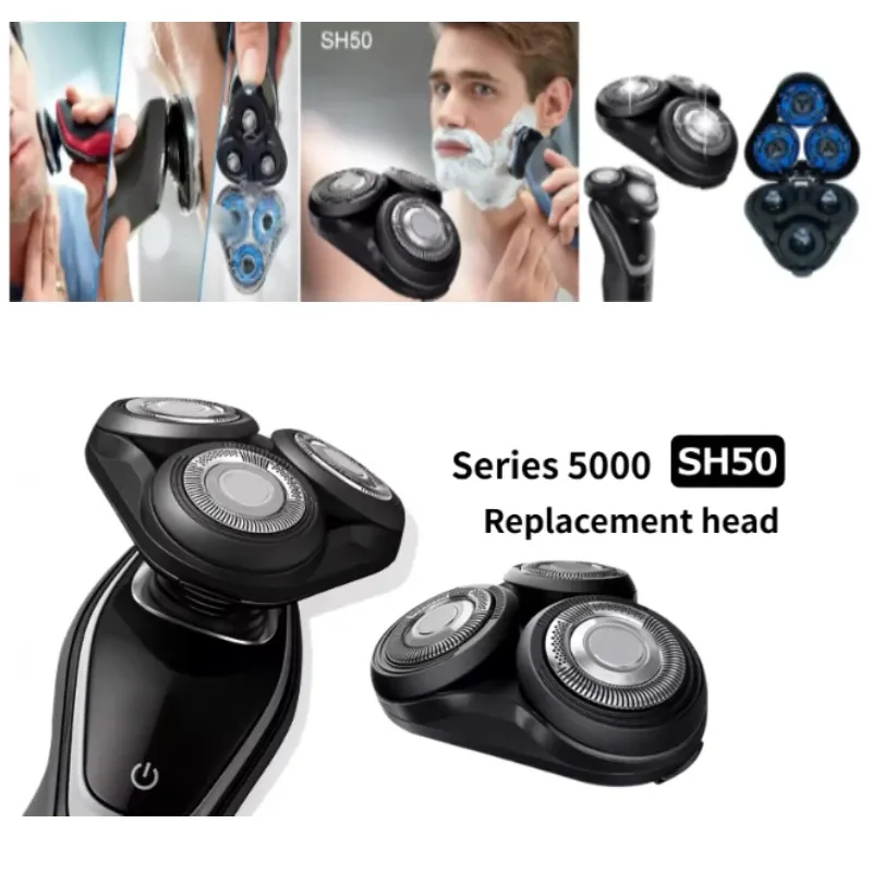 Tête de rasoir de rechange SH50 pour rasoirs S5000, S5370, S5571, S5420, S5140, S5078, S5077, S5050, S5082, S5380, S5400 - Image 1