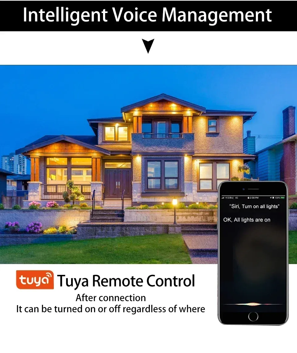 Ampoule LED RGB intelligente Tuya, lumière colorée