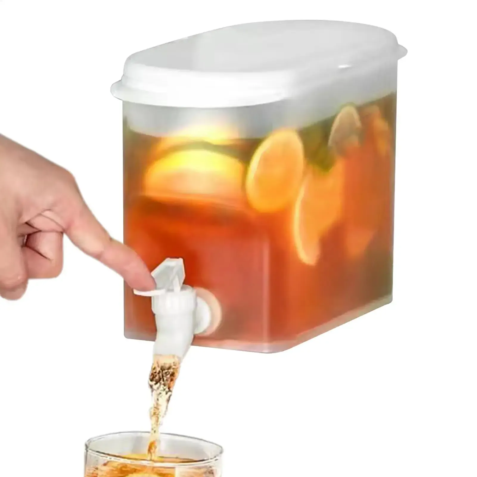 Distributeur de boissons froides 2,8 L avec robinet, pichet à eau et jus pour réfrigérateur - Image 1