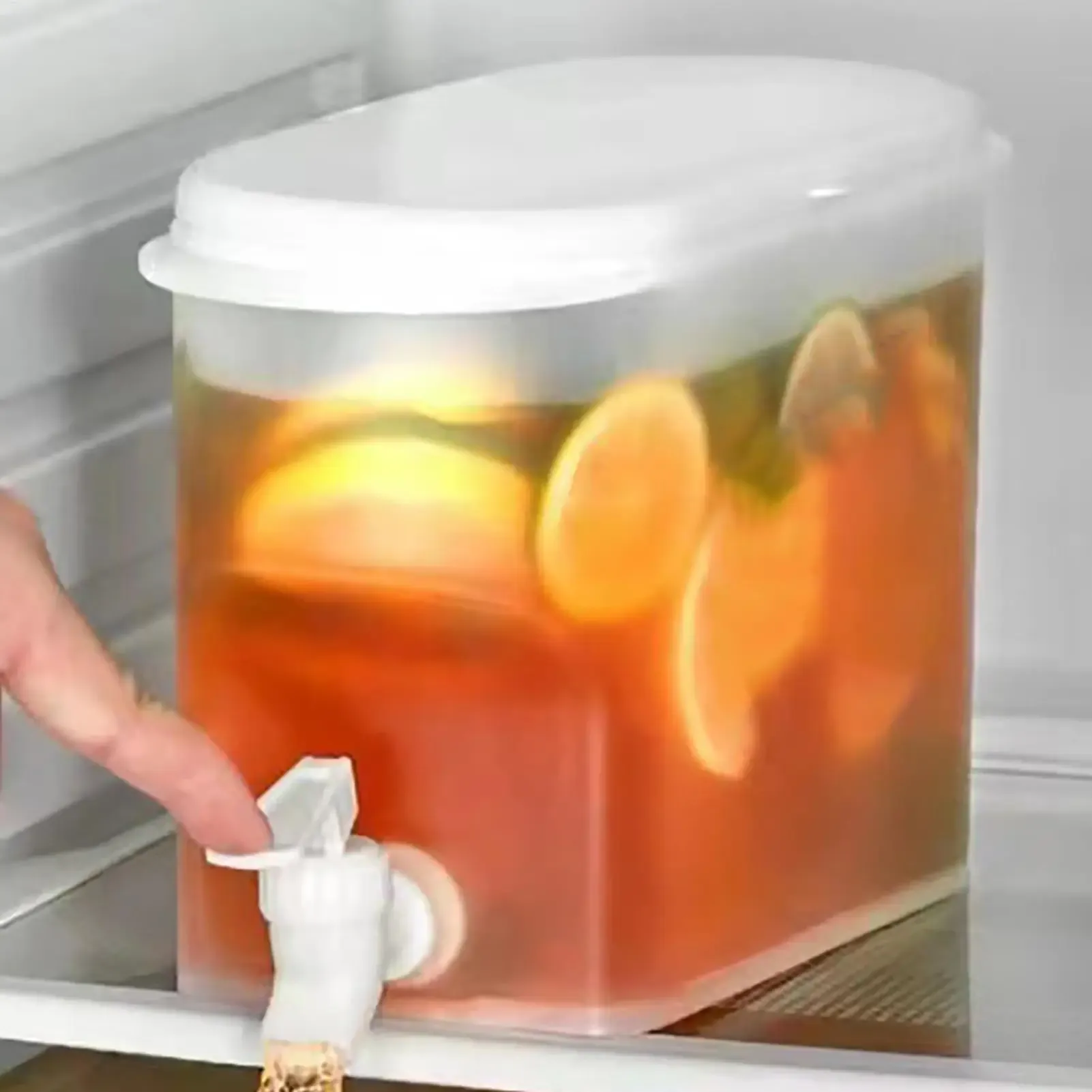 Distributeur de boissons froides 2,8 L avec robinet, pichet à eau et jus pour réfrigérateur 2