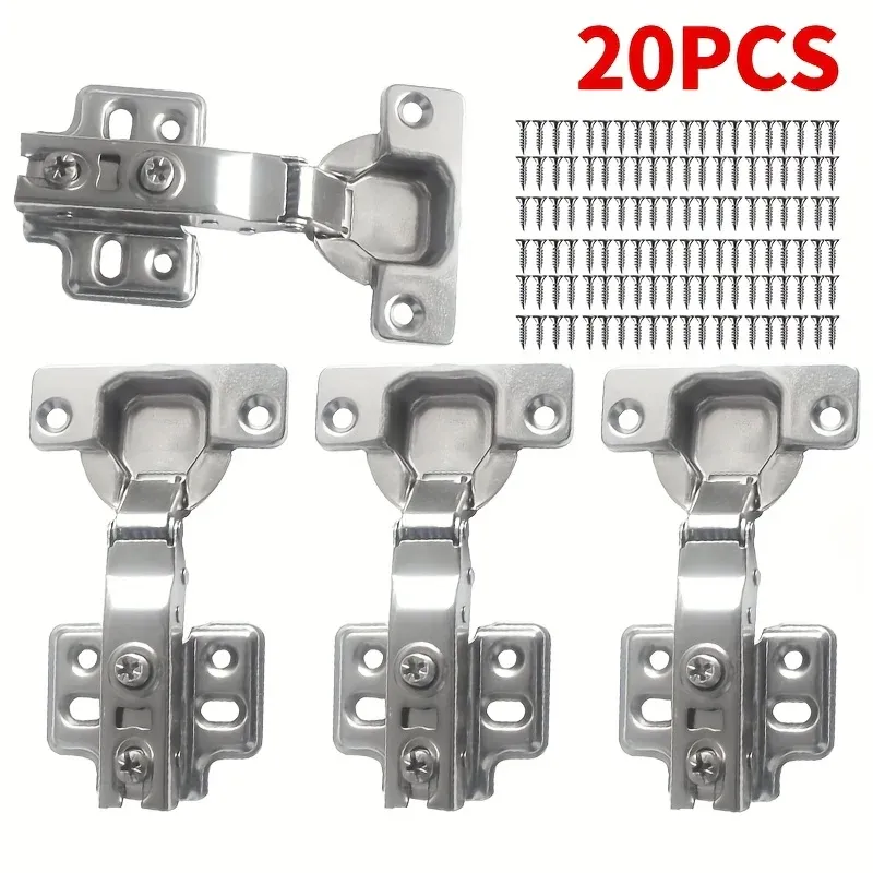 Charnière standard 35 mm à fermeture amortie pour porte de placard de cuisine, avec vis 1