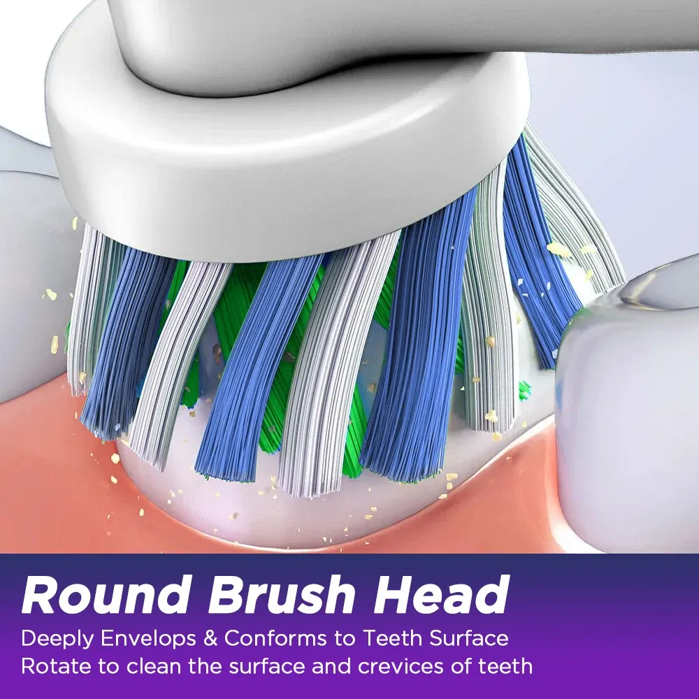 Tête de brosse ronde en gros plan
