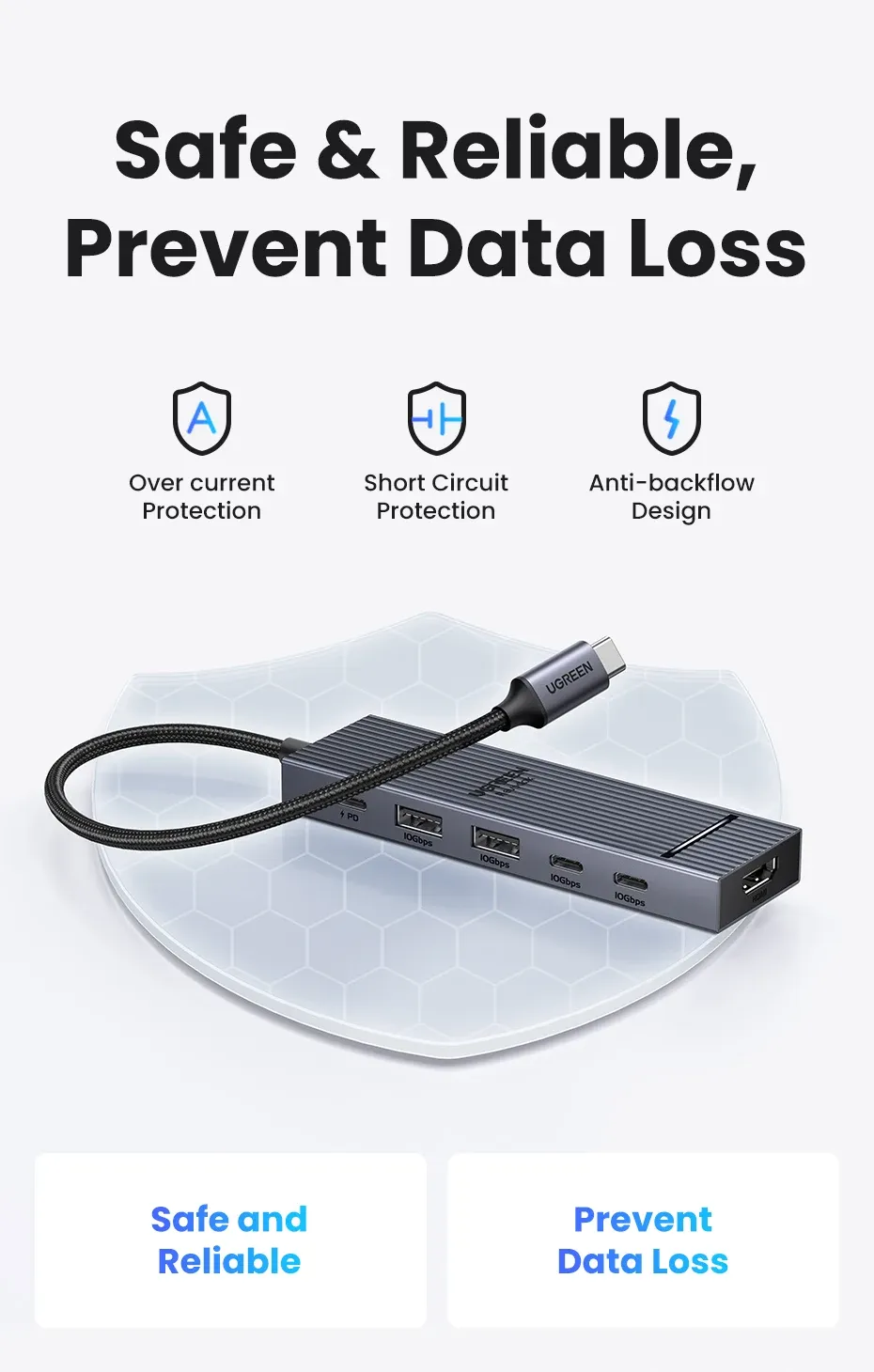 Hub USB-C multiport, finitions