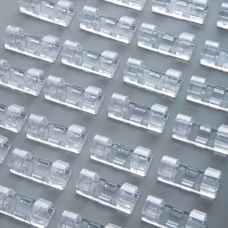 Organisateur de câbles, 20 à 100 pièces, clips porte-câbles, gestion discrète des fils, pour maison et bureau, enrouleur de câbles USB, crochets de protection 4