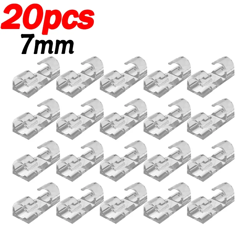 Organisateur de câbles, 20 à 100 pièces, clips porte-câbles, gestion discrète des fils, pour maison et bureau, enrouleur de câbles USB, crochets de protection 9