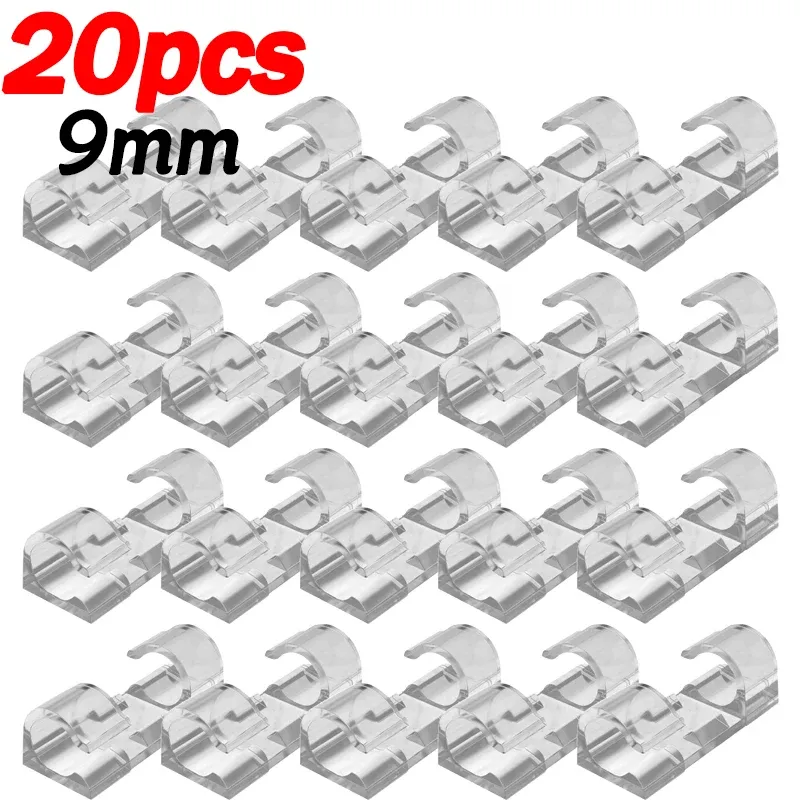 Organisateur de câbles, 20 à 100 pièces, clips porte-câbles, gestion discrète des fils, pour maison et bureau, enrouleur de câbles USB, crochets de protection 13