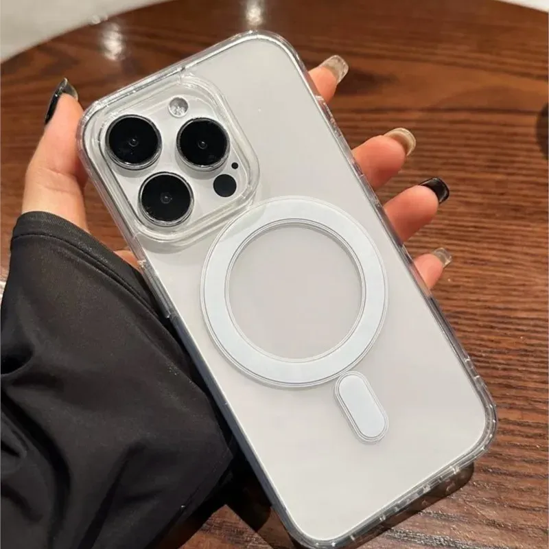 Coque magnétique transparente en situation