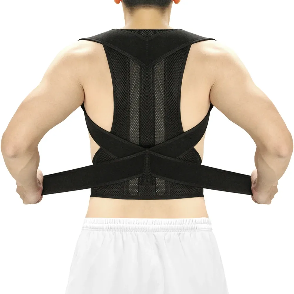 Correcteur de posture porté pour soutenir le haut du dos