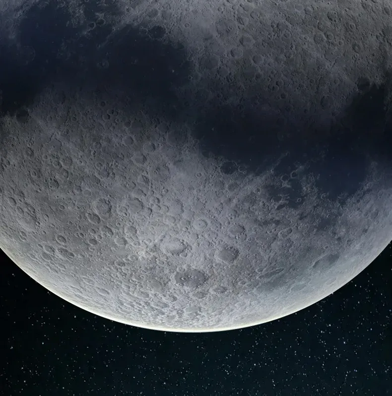 Projecteur d'étoiles allumé dans une chambre d'enfant