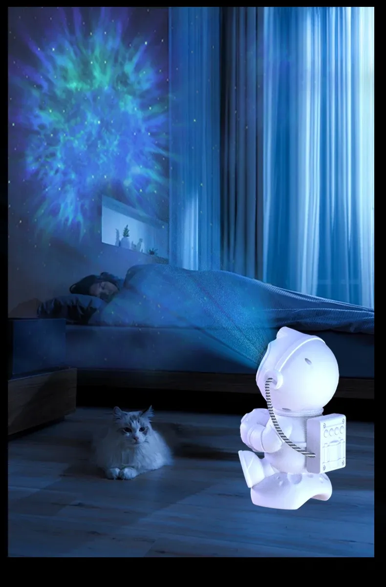 Projection stellaire sur le mur d'une chambre