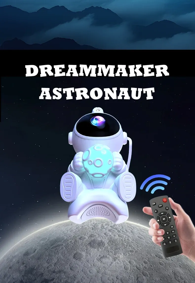 Détail du design de l'astronaute projecteur