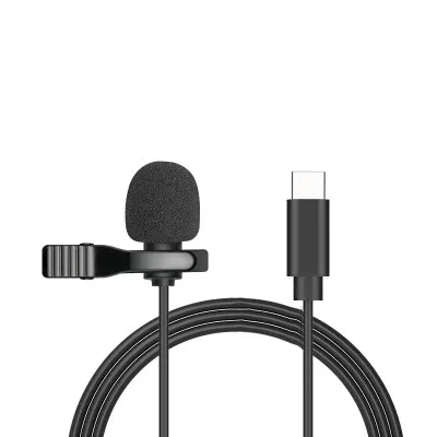 Microphone cravate mini portable 3,5 mm pour PC et ordinateur portable, connecteur USB-C, microphone à pince pour smartphone, micro professionnel USB 10