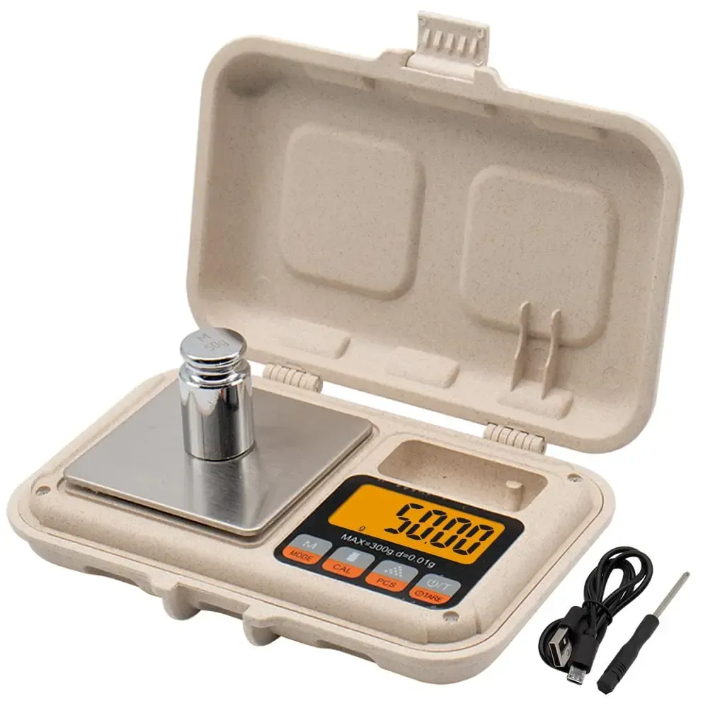 Balance numérique portable 300 g x 0,01 g, mini balance à bijoux portable (g et oz), mini balance avec écran LCD, fonction tare - Image 1