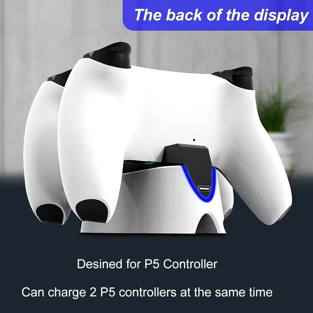 Double chargeur rapide pour manette sans fil PS5, USB Type-C 3.1, station de charge pour manette Sony PlayStation 5 4