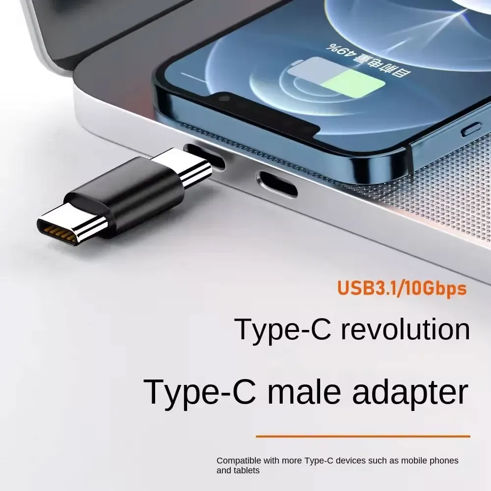 Adaptateur USB-C femelle/femelle et mâle/mâle avec charge rapide PD, compatible ordinateurs et smartphones 2