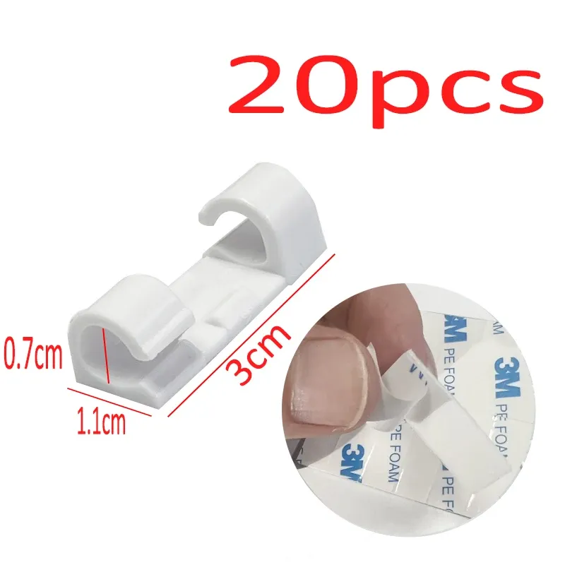 Organisateur de câbles en ABS, clips de gestion des câbles pour bureau et poste de travail, support de cordon USB et enrouleur de câble 11