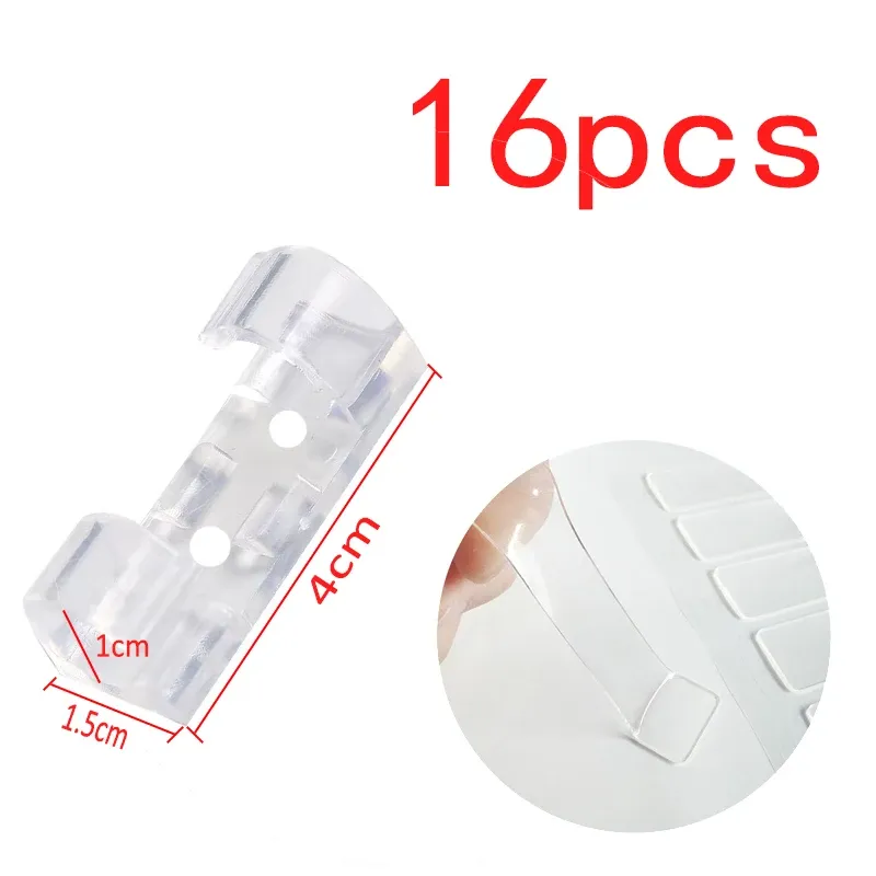 Organisateur de câbles en ABS, clips de gestion des câbles pour bureau et poste de travail, support de cordon USB et enrouleur de câble 10