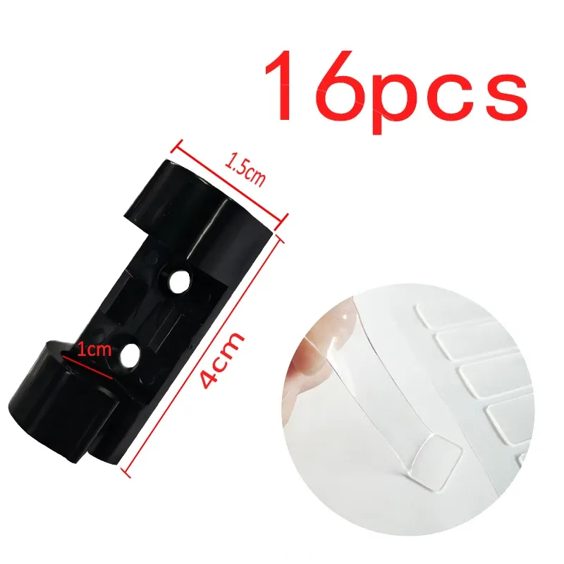 Organisateur de câbles en ABS, clips de gestion des câbles pour bureau et poste de travail, support de cordon USB et enrouleur de câble 8