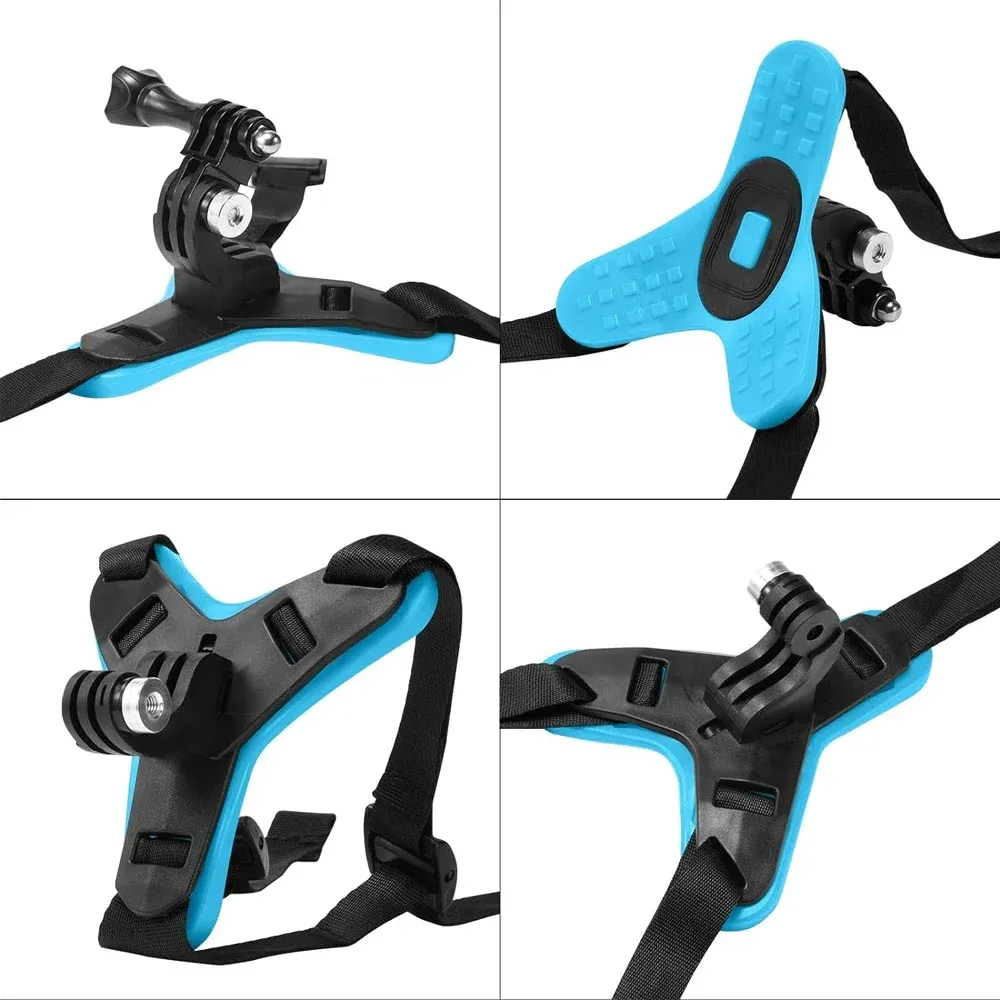 Support de mentonnière pour casque de moto compatible GoPro Hero 13, 12, 11, 10, 9, 8, DJI Osmo, Insta360, SJCAM SJ4000 et AKASO, accessoires de caméra d'action 3