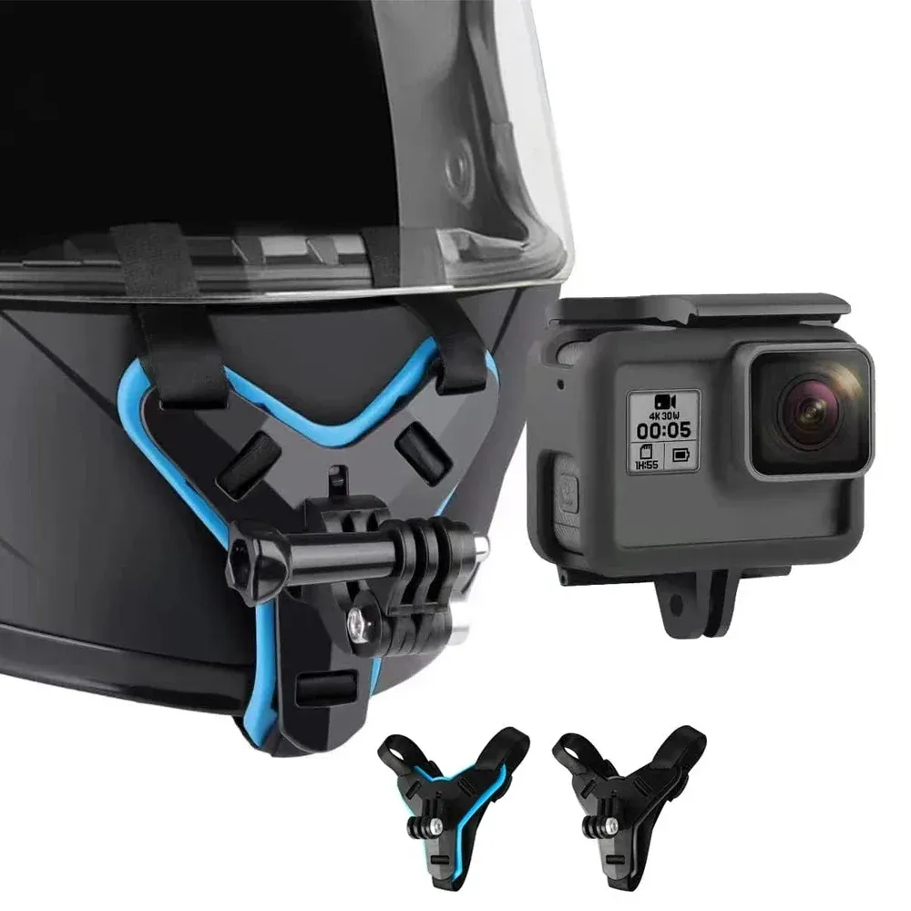 Support de mentonnière pour casque de moto compatible GoPro Hero 13, 12, 11, 10, 9, 8, DJI Osmo, Insta360, SJCAM SJ4000 et AKASO, accessoires de caméra d'action 6