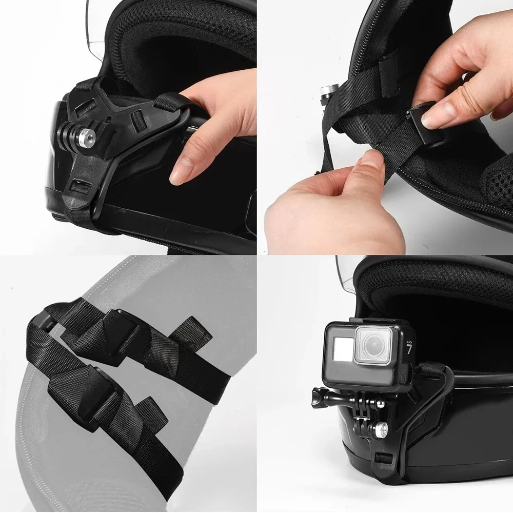 Support de mentonnière pour casque de moto, base en silicone