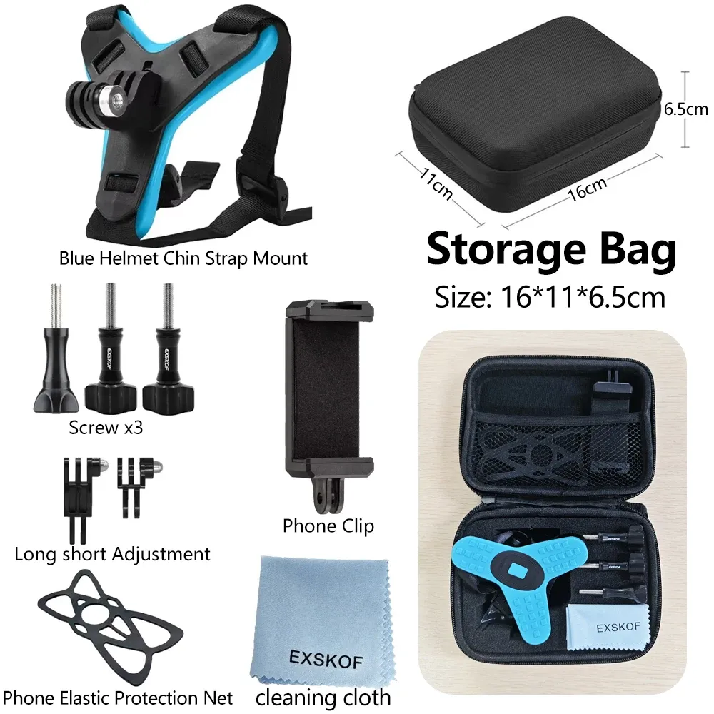Support de mentonnière pour casque de moto compatible GoPro Hero 13, 12, 11, 10, 9, 8, DJI Osmo, Insta360, SJCAM SJ4000 et AKASO, accessoires de caméra d'action 17