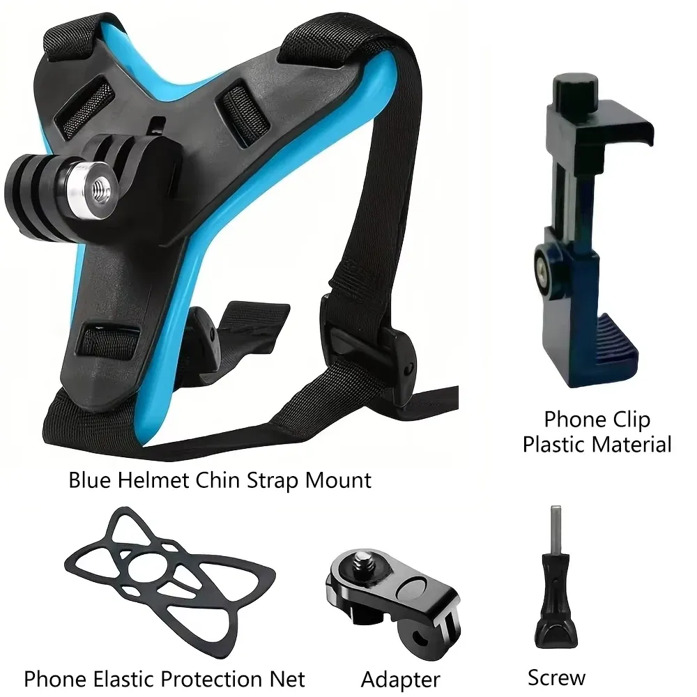 Support de mentonnière pour casque de moto compatible GoPro Hero 13, 12, 11, 10, 9, 8, DJI Osmo, Insta360, SJCAM SJ4000 et AKASO, accessoires de caméra d'action 21