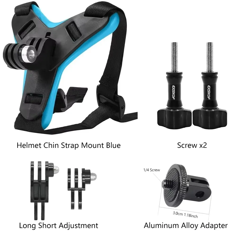 Support de mentonnière pour casque de moto compatible GoPro Hero 13, 12, 11, 10, 9, 8, DJI Osmo, Insta360, SJCAM SJ4000 et AKASO, accessoires de caméra d'action 15