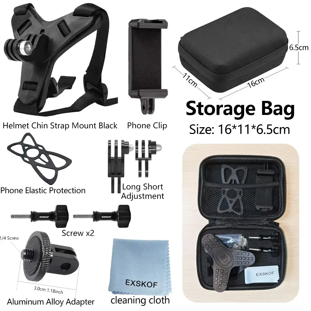 Support de mentonnière pour casque de moto compatible GoPro Hero 13, 12, 11, 10, 9, 8, DJI Osmo, Insta360, SJCAM SJ4000 et AKASO, accessoires de caméra d'action 18