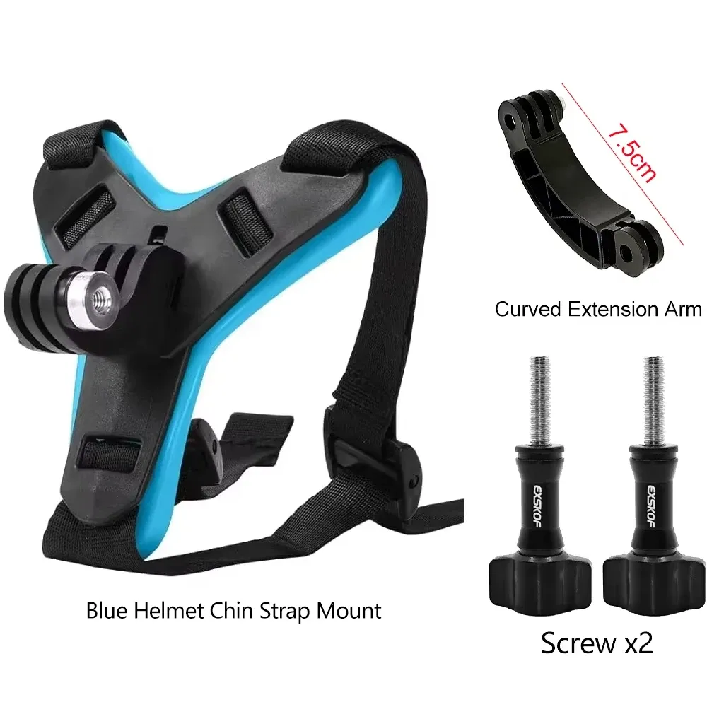 Support de mentonnière pour casque de moto compatible GoPro Hero 13, 12, 11, 10, 9, 8, DJI Osmo, Insta360, SJCAM SJ4000 et AKASO, accessoires de caméra d'action 7
