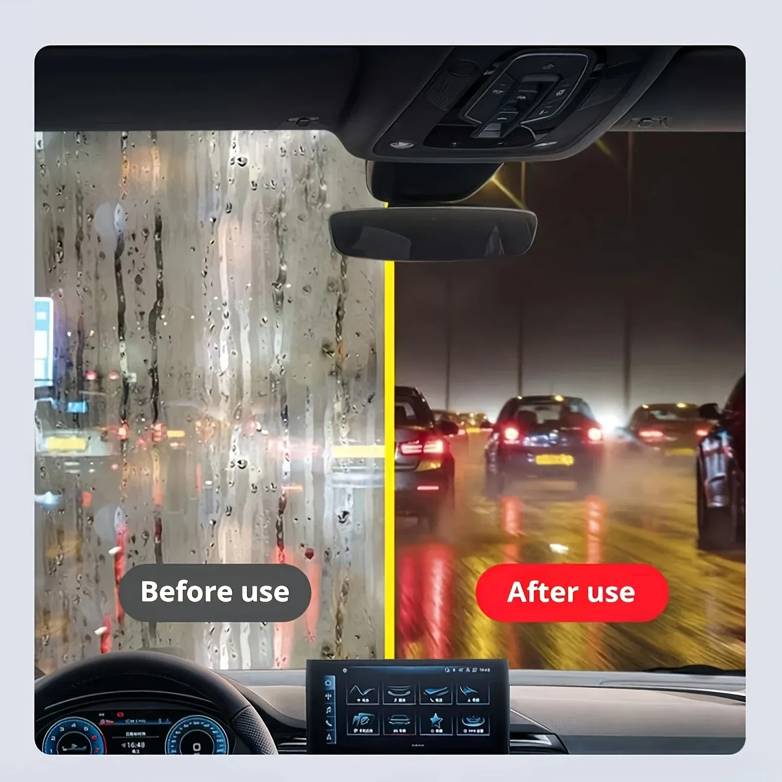 Brosse de nettoyage pour pare-brise de voiture : élimination du film d'huile, des taches d'eau et de la buée 6