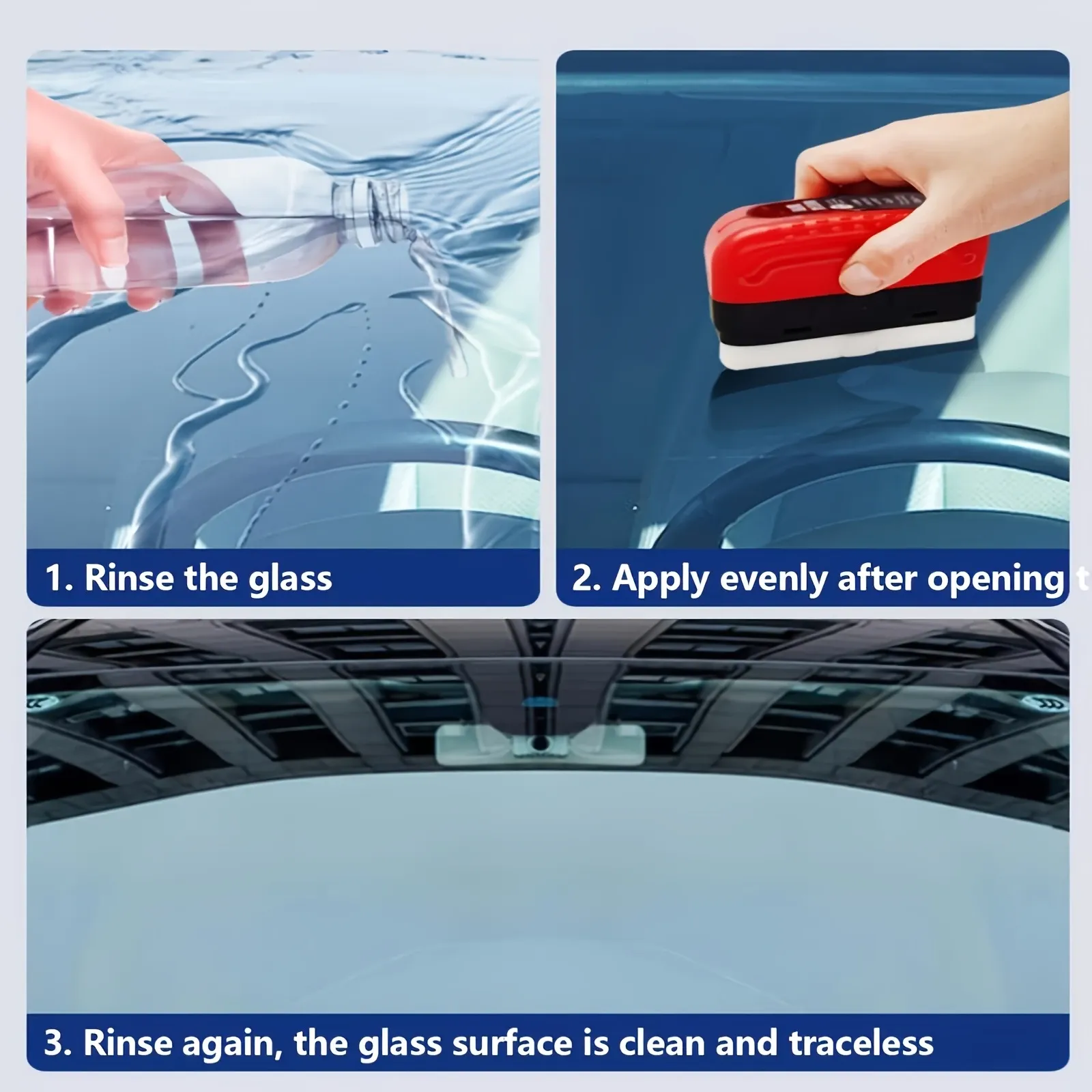 Pare-brise nettoyé avec un rendu transparent