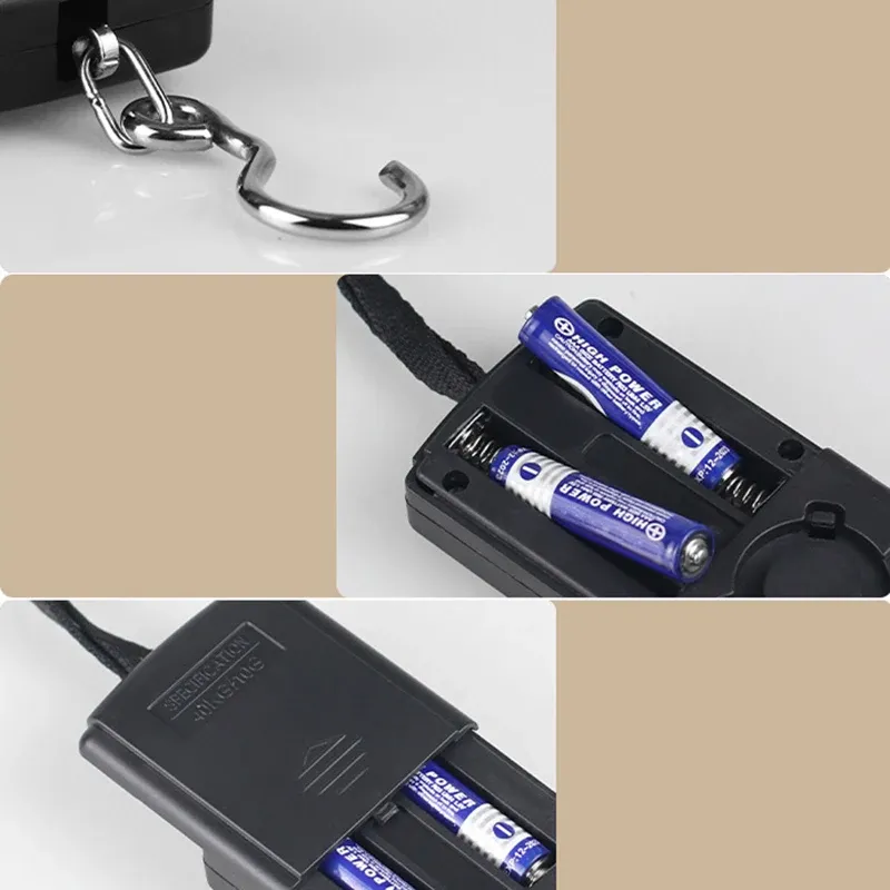 Balance numérique suspendue portable 40 kg (précision 10 g) avec rétroéclairage, idéale pour le voyage, la pêche et les bagages 4