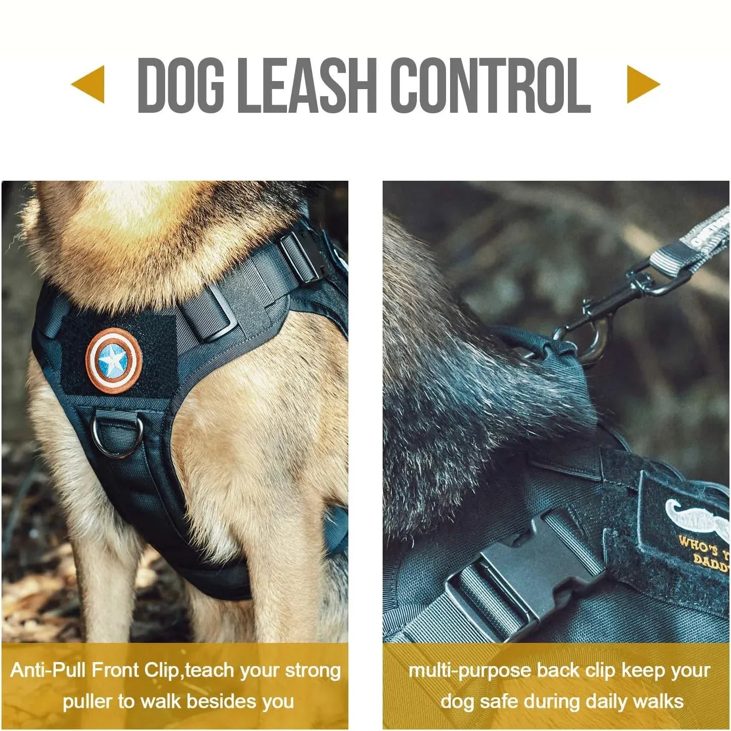 Harnais pour chien vue latérale
