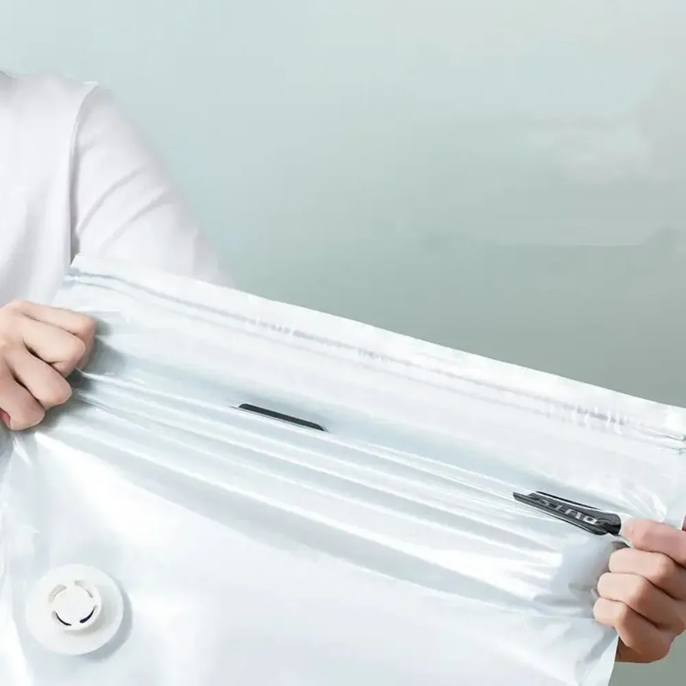 Sac de rangement sous vide grand format sans pompe, pour vêtements et couvertures, réutilisable, idéal pour le voyage 6