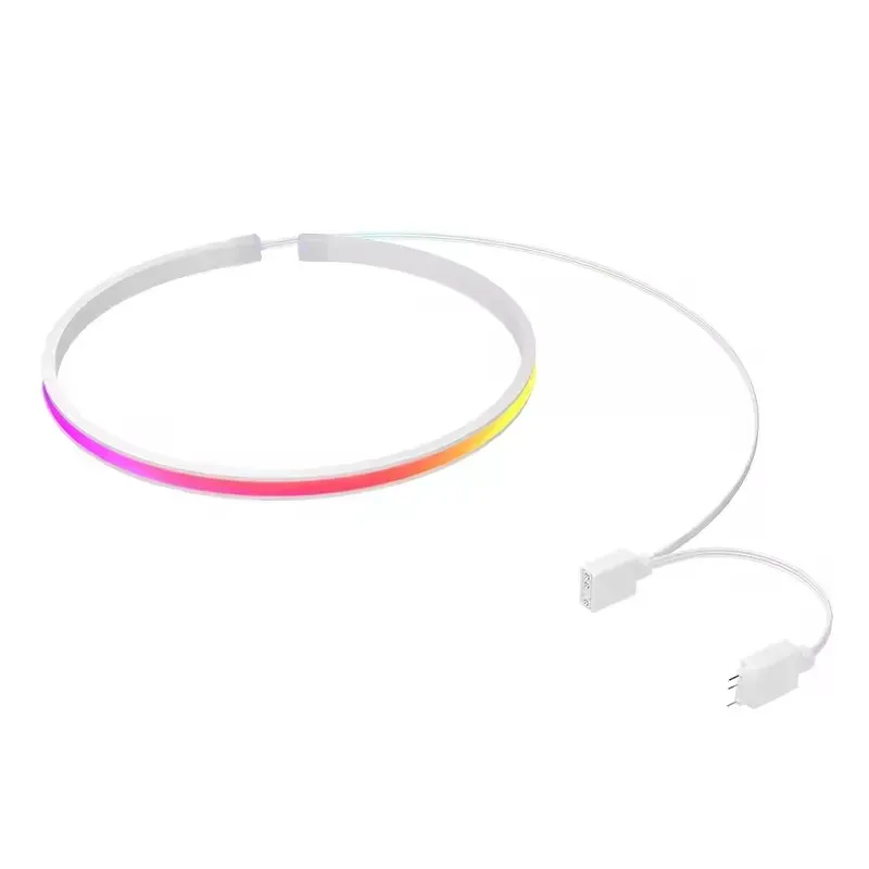 ICE Whale LB-408 Bande lumineuse ARGB adressable 5V 3 broches pour boîtier PC, en caoutchouc souple, câble arc-en-ciel, accessoire DIY décoratif 2