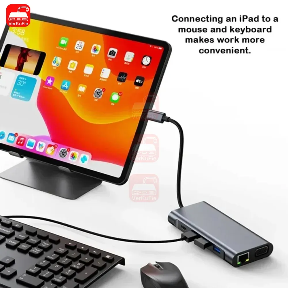 Hub USB-C en situation d'utilisation