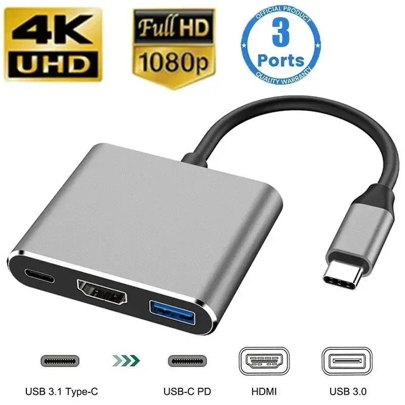 Hub USB-C avec câble intégré