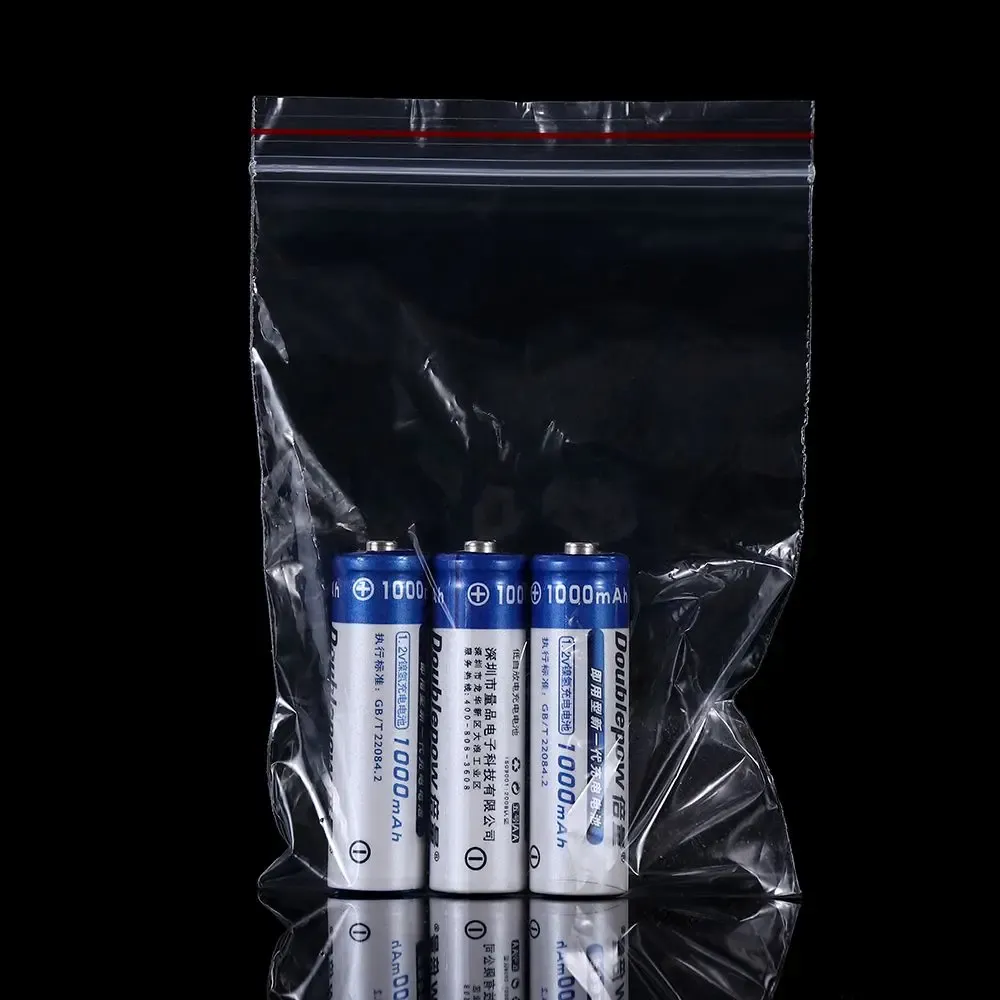 Sachets de rangement pour bijoux en plastique transparent