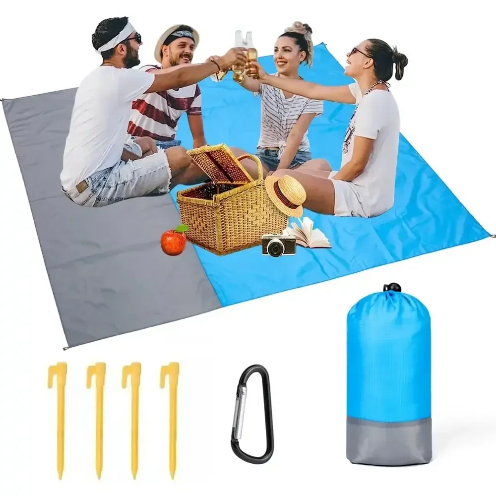 Couverture de plage résistante au sable, imperméable et légère, 200 x 140 cm
