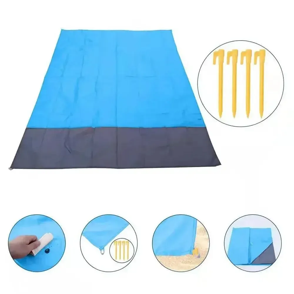 Couverture de plage utilisée en randonnée