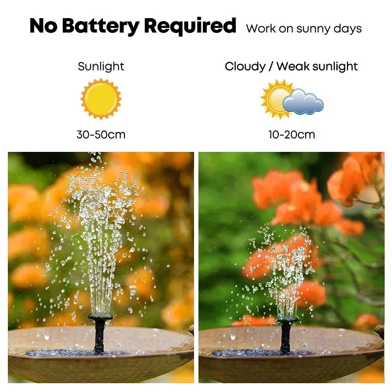 Fontaine solaire, ambiance apaisante