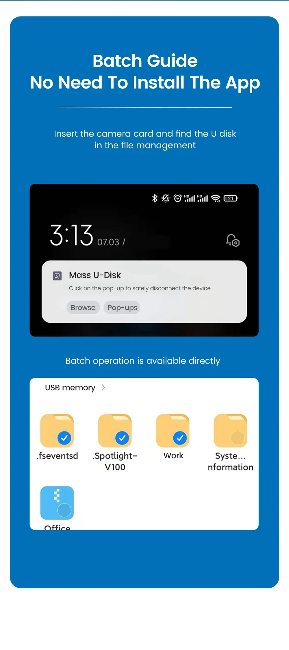 Lecteur de carte SD OTG multifonction avec accessoires