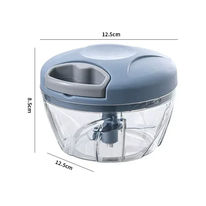 Hachoir manuel rotatif pour légumes et oignons, coupe-viande, presse-ail, 500 ml et 900 ml 5