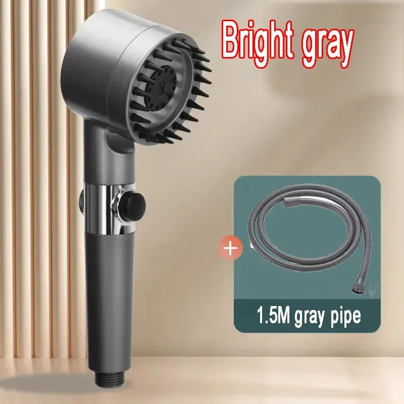 Pommeau de douche 4 modes à haute pression avec filtre, portable, effet pluie 16